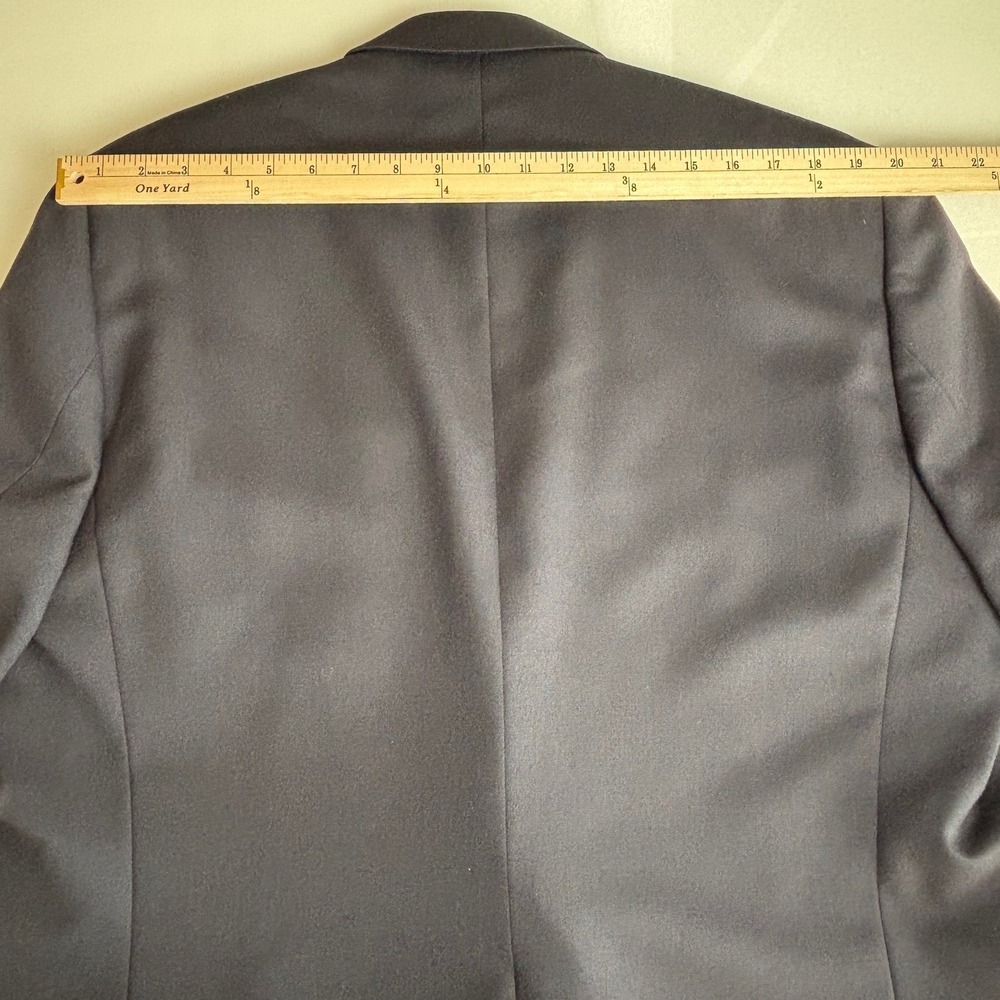 VTG Botany 500 Mens Navy Blue Wool Blazer Sport Coat Gold Buttons 46 Long - Picture 11 of 14